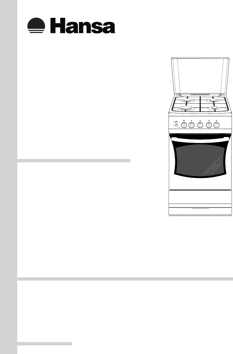 Просмотр инструкции плиты Hansa FCGX 56001017, страница 1 - Mnogo-dok -  бесплатные инструкции на русском языке