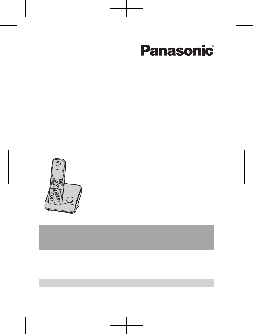 Просмотр инструкции dect Panasonic KX-TG6721RU / KX-TG6722RU, страница 1 -  Mnogo-dok - бесплатные инструкции на русском языке