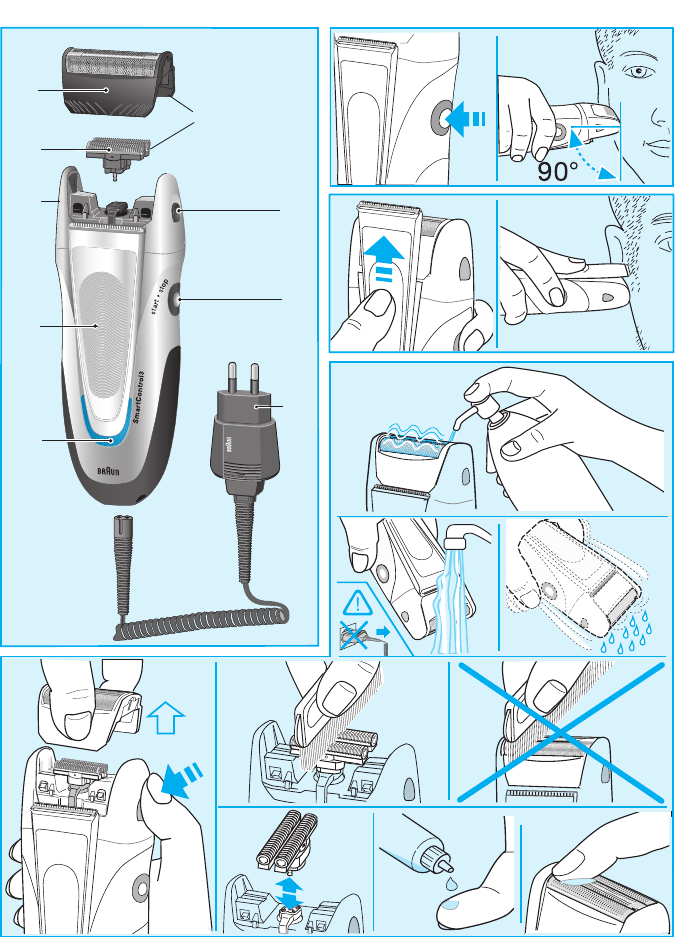 Инструкция бритвы браун. Схема бритвы Braun 340. Braun smartcontrol3 4845. Braun 340s-4 схема. Braun smartcontrol3 330 Series 3 составные части.