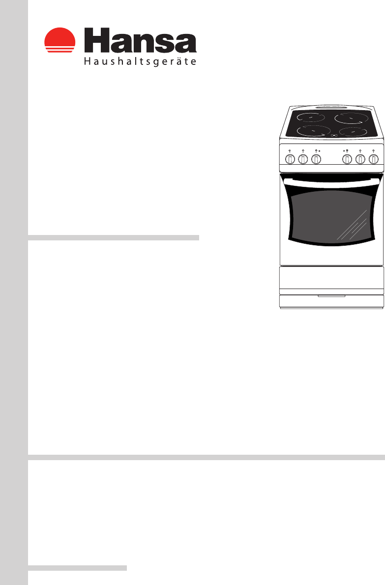 Просмотр инструкции плиты Hansa FCCW 54002, страница 1 - Mnogo-dok -  бесплатные инструкции на русском языке