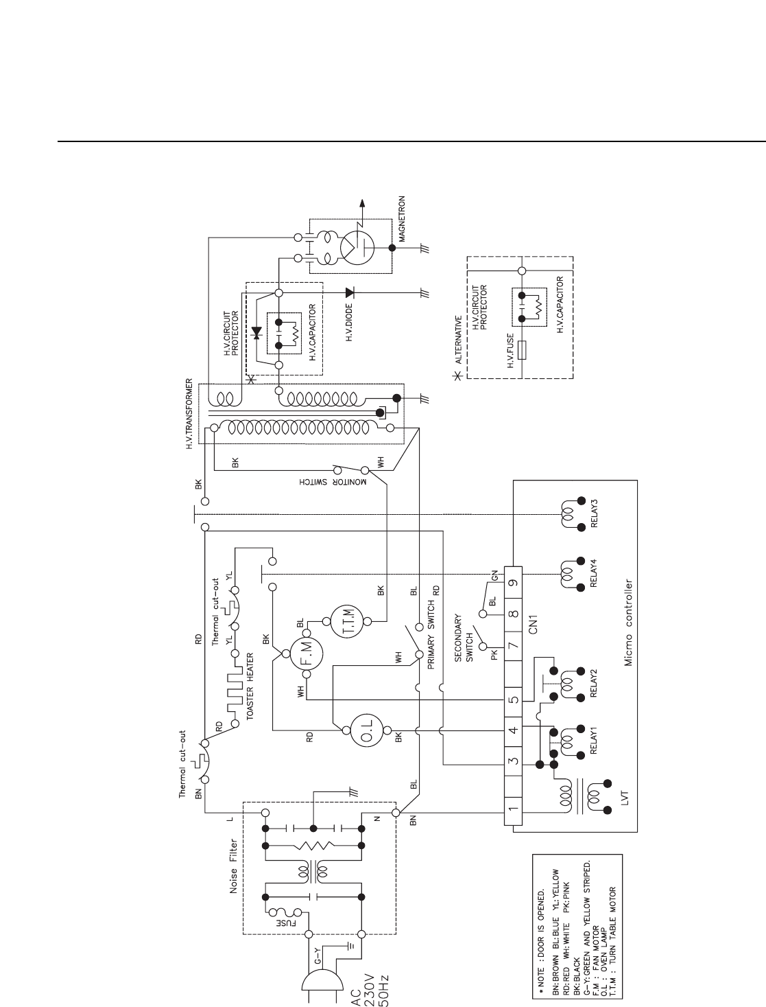 Схема микроволновки lg ms 1724w