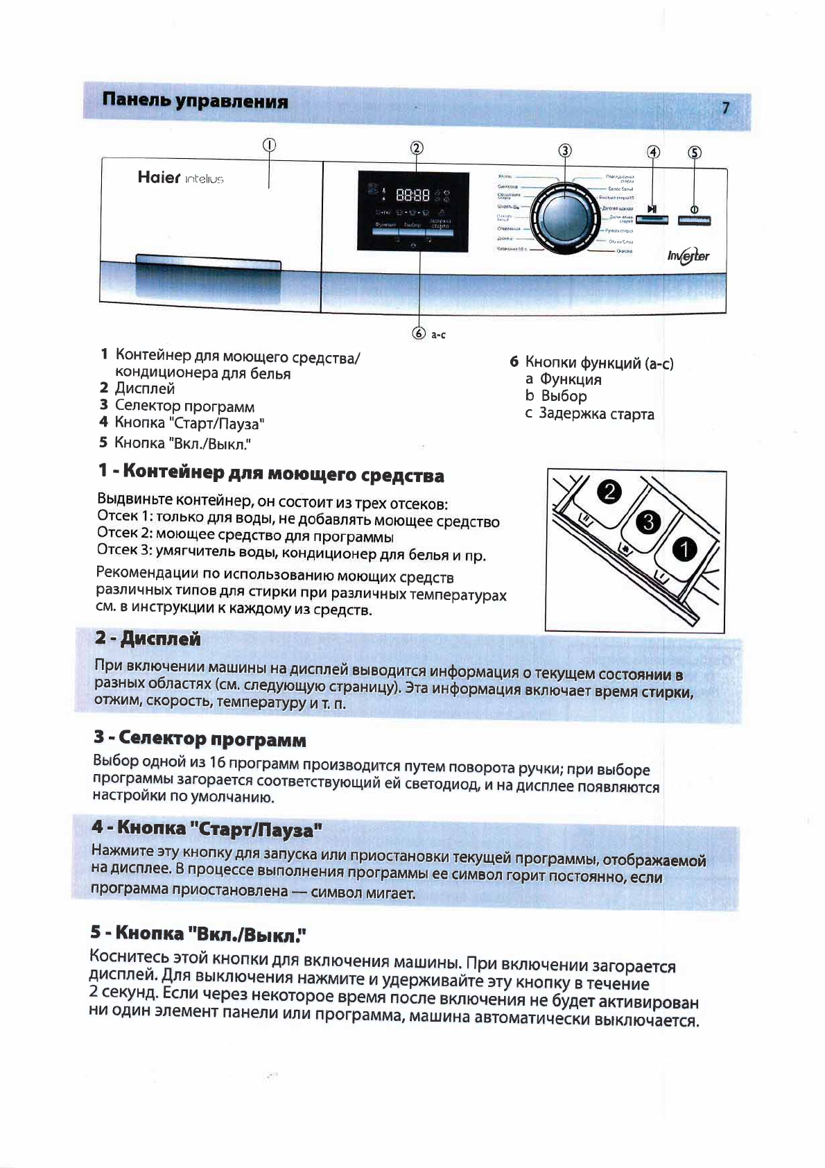 стиральная машина haier inverter motor steam fresh инструкция по применению фото 33