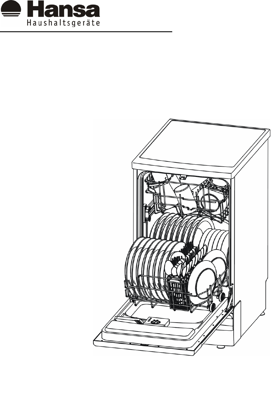 Просмотр инструкции посудомоечной машины Hansa HDW-450, страница 1 -  Mnogo-dok - бесплатные инструкции на русском языке