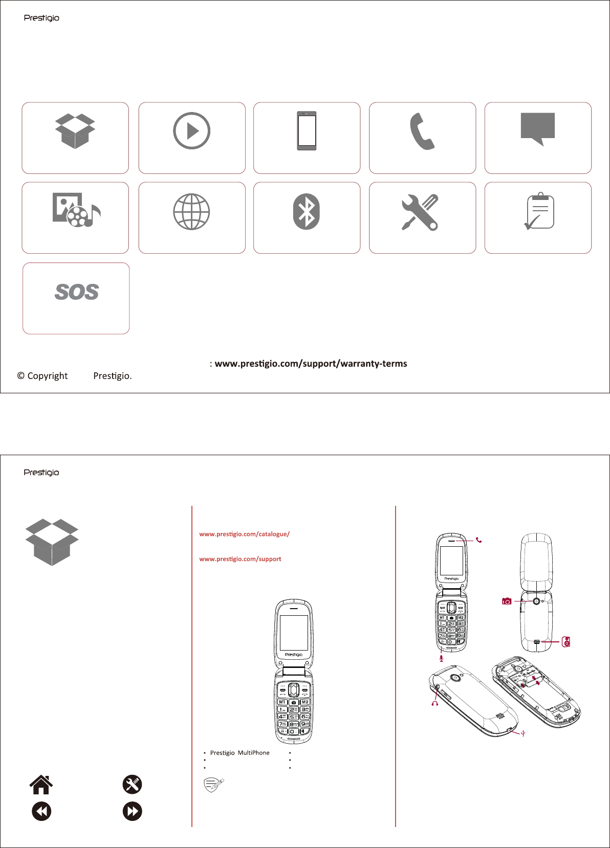 Просмотр инструкции сотового gsm, смартфона Prestigio Grace B1  (PFP1242DUO), страница 1 - Mnogo-dok - бесплатные инструкции на русском  языке