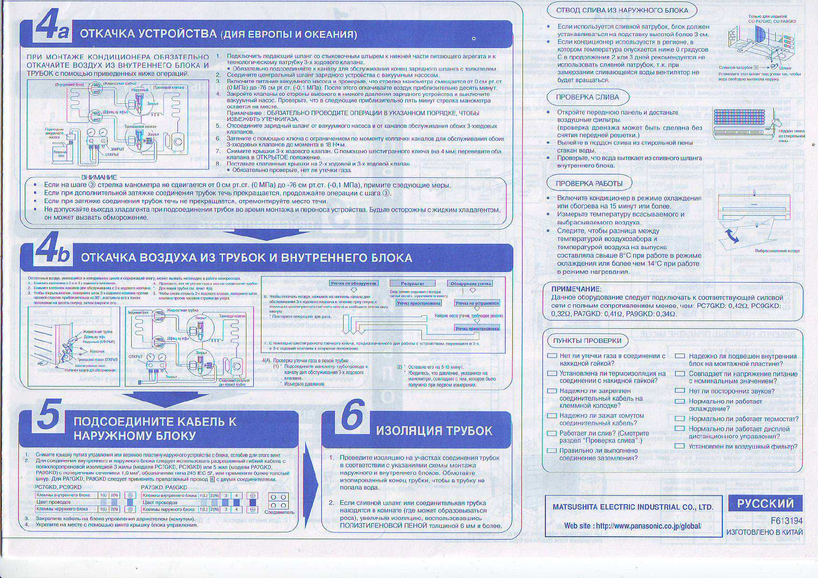 Panasonic CS-YW9MKD инструкция, характеристики, форум, … Foto 18